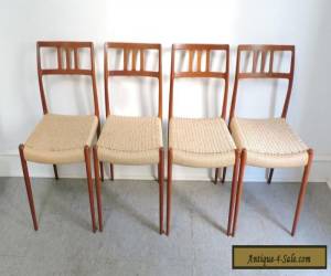 Item SET OF 4 MOLLER #79 TEAK DINING SIDE CHAIRS MID CENTURY DANISH MODERN for Sale