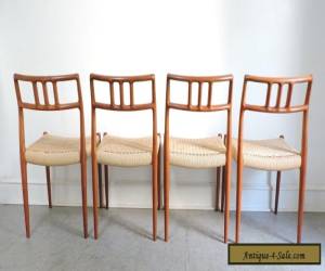 Item SET OF 4 MOLLER #79 TEAK DINING SIDE CHAIRS MID CENTURY DANISH MODERN for Sale