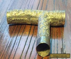 Item Antique Ornate Silver Plate Walking Stick Handle for Sale