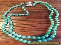 Antique Jade Necklace with Silver Clasp