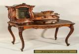 LOUIS XV STYLE WALNUT TABLE DESK AND CHAIR for Sale