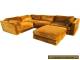 Mid Century Vintage 70's Velvet Rustic Brown Sofa for Sale