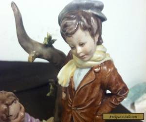 Item Antique Porcelain Capodimonte Italian Figurine Girl & Boy High Quality  for Sale