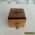 LOVELY VICTORIAN 19thC SMALL OAK MONEY BOX WITH METAL DECOR - GOOD LOCK & KEY for Sale