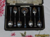 Solid Silver Art Deco Boxed tea spoon set 