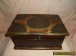 VINTAGE WOODEN BOX WITH BRASS DETAIL for Sale