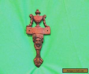 Antique Original French Art Nouveau Bronze Door Knocker Back Plate Lady's Face for Sale