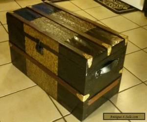 Item 1800's Antique Victorian Flat Top Steamer Trunk Chest (Refurbished) for Sale