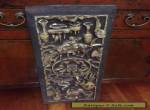 ORIGINAL ANTIQUE ASIAN CARVED WOODEN PANEL for Sale