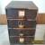 VINTAGE WOODEN FILE BOX WOOD & METAL CABINET CHEST OF DRAWERS DESK TOP FILING for Sale