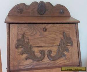 Item Antique Oak Secretary Writing Desk Hand Carved for Sale