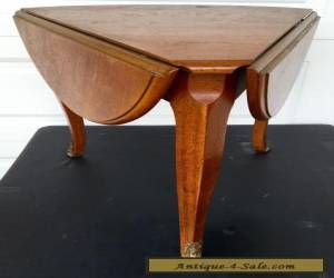 Item Mid Century Henredon Mahogany Drop leaf Sides Triangle Shaped Corner End Table for Sale