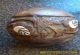 Large vintage carved ball with bone inlay for Sale