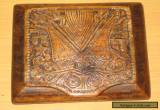 Vintage Hinged Hand Carved  wooden trinket box for Sale