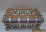 Vintage /Antique Carved Bone and Wooden 5" Box. Highly intricate detail for Sale