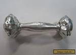 Vintage Webster Sterling Silver Dumbbell Style Baby Rattle for Sale