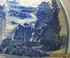 Item Huge Chinese antique year of Ming Wanli blue and white porcelain bowl / plate for Sale