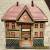  Vintage Straw Trinket Box Hand Crafted Victorian Mansion for Sale