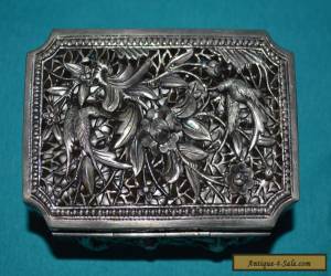 Item RARE ANTIQUE CHINESE SOLID SILVER BOX FANTASTIC CONDITION BEAUTIFUL for Sale