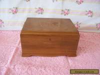 ANTIQUE/VINTAGE  WOODEN BOX 8" X 4.4" WITH BUTTERFLY DETAIL TO LID 