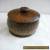 ANTIQUE VINTAGE OAK CIRCULAR WOODEN TEA CADDY for Sale