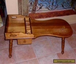 Item  Vintage Solid Maple Early American Cobbler Bench Coffee Table for Sale