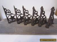 6 Cast Iron Antique Style Star Brackets, Garden Braces Shelf Bracket RUSTIC