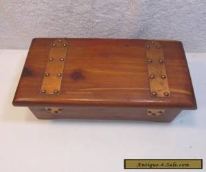 Item Vintage Cedar Box with Brass Metal Hinges for Sale