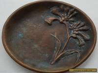 Bronze / Brass Pin - Coin Dish - Wildflowers - Australian ?