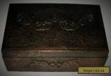Antique Vintage Embossed Wooden Wood Dresser Vanity Trinket Box LotA for Sale