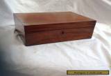 Handsome Victorian Mahogany Jewellery/Sewing Box With Fitted Tray for Sale