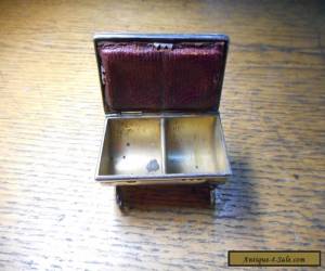 Item Antique Sterling Silver Stamp Box (1897) for Sale