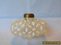 Antique Square Opalescent Glass Oil Lamp Font