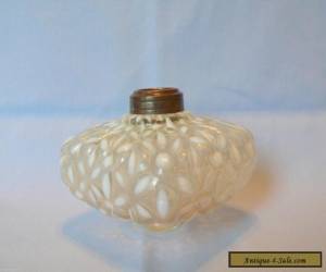 Item Antique Square Opalescent Glass Oil Lamp Font for Sale