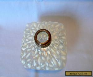 Item Antique Square Opalescent Glass Oil Lamp Font for Sale