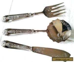 Vintage Silver 800 3Piece Serving Set-Marked 800 DEP. A.B.Italy-Weight 300gr-Ex. for Sale