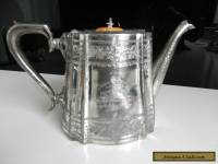 Antique 1903 Ornate Silver Teapot