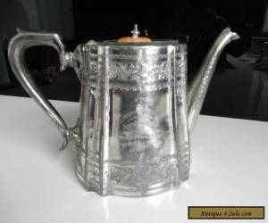 Antique 1903 Ornate Silver Teapot for Sale