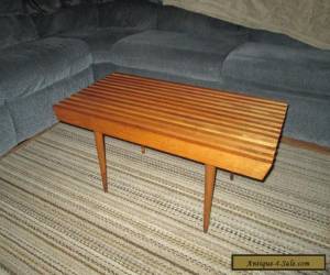 Item Vintage 36" Mid Century Danish Modern Slat Bench / Coffee Table Stand REAL NICE for Sale