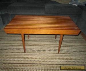 Item Vintage 36" Mid Century Danish Modern Slat Bench / Coffee Table Stand REAL NICE for Sale