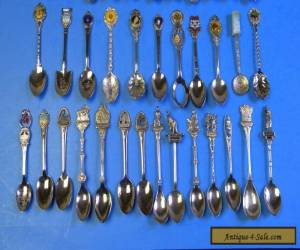 Item Lot of 47 Souvenir Spoons in Very Good Condition for Sale