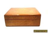 VINTAGE SMALL PLAIN WOODEN CIGARETTE CIGAR CARD BOX SPLINE JOINED CORNERS for Sale