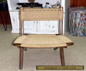 Item Vtg. Mid Century Danish Modern Folding Wood Rope Chair ( Needs TLC )  for Sale