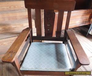 Item Solid Mission Oak High back Vintage Chair with arms for Sale