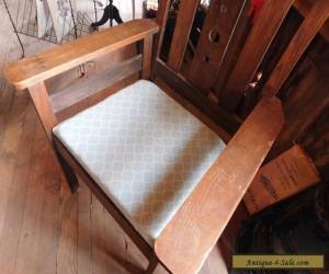 Item Solid Mission Oak High back Vintage Chair with arms for Sale