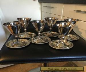 Item Silver Plated Set Of 6 Wine Goblets Include Wooden Box for Sale