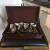 Silver Plated Set Of 6 Wine Goblets Include Wooden Box for Sale