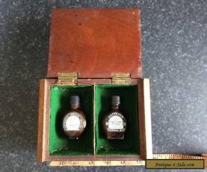 Item Old wooden box antique/vintage with two Mackenzie smelling salts bottles etc for Sale