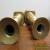 Two Victorian Brass Candle sticks irregular pair pop outs for Sale