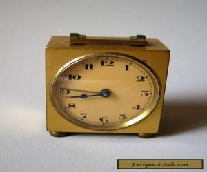 Item EXCELLENT SMALL CASED ANTIQUE Art Deco ALARM CLOCK 1920 for Sale